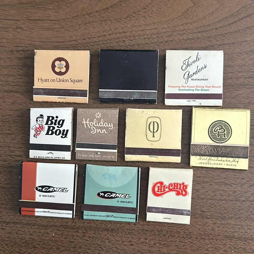 Lot of 10 vintage matchbooks 2